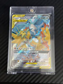 Pokemon TCG Moltres Zapdos Articuno GX Full Art Hidden Fates Card 66/68 - Image 1