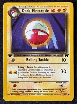 1st Edition Dark Electrode - Team Rocket - #34/82 - Vintage Pokemon Card WOTC - Image 1
