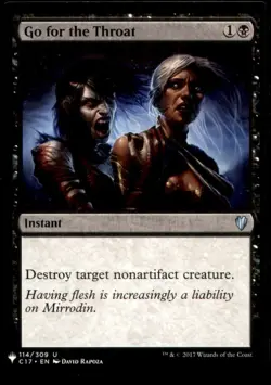 Go for the Throat LP Light Play The List MTG [8958] - Image 1