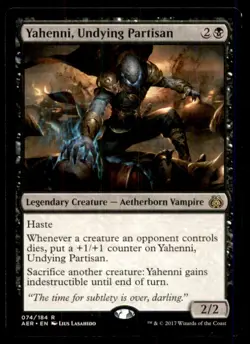 Yahenni, Undying Partisan LP Light Play Aether Revolt MTG [12129] - Image 1