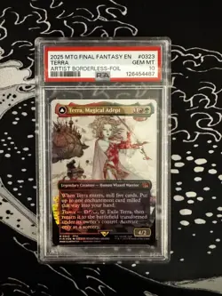 PSA 10 GEM MINT MTG FINAL FANTASY | BORDERLESS-FOIL ESPER/TERRA, MAGICAL ADEPT - Image 1