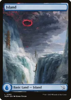 Lot of 20x FOIL Island #285 - MOM March of Machine - MTG Magic FULL ART Land NM - Image 1