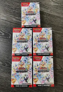 🔥Pokemon TCG Prismatic Evolutions Booster Bundle New Factory Sealed 5 BUNDLES🔥 - Image 1