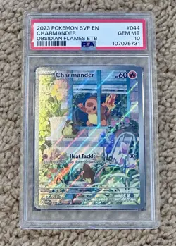 2023 POKEMON SVP EN-SV BLACK STAR PROMO #044 CHARMANDER PSA 10 - Image 1