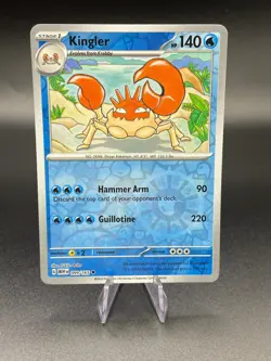 Pokemon TCG - Kingler Reverse Holo Uncommon - Scarlet and Violet 151 099/165 - Image 1
