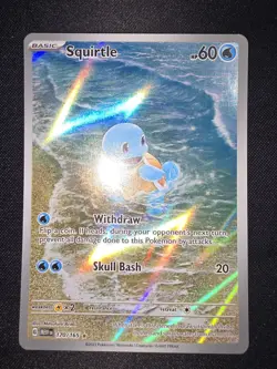 Pokemon Squirtle Full Art Rare Holo Sv: Scarlet & Violet 151 170/165 60HP 2023 - Image 1