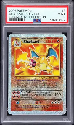 2002 POKEMON LEGEND COLL #3 CHARIZARD-REVERSE FOIL PSA 9 - Image 1