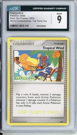 Pokemon Graded: Tropical Wind #DP25 Black Star Promo World Championships 2008 To - Image 1