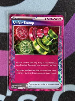 Pokemon - Unfair Stamp 165/167 - Twilight Masquerade - ACE SPEC Rare - NM - Image 1