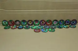 1999 Hasbro Pokemon Gold Battle Coin Game Lot Of 26 Pogs Slammers - Image 1