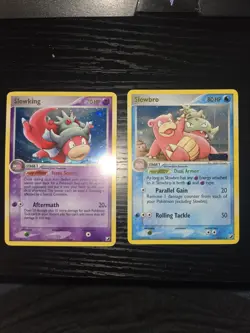 Pokemon Slowking and Slowbro EX Unseen Forces Reverse Holo Stamp - Image 1