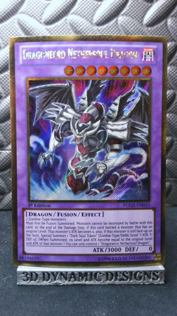 | Yugioh Dragonecro Nethersoul Dragon PGLD-EN015 1st Secret Premium Gold NM 🔥 | - Image 1