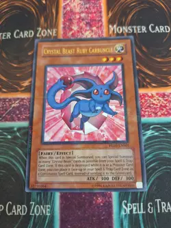 Yu-Gi-Oh! Crystal Beast Ruby Carbuncle HL05-EN001 Parallel Ultra Rare Near Mint - Image 1