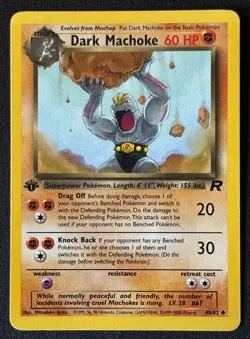 1st Edition Dark Machoke - Team Rocket - #40/82 - Vintage Pokemon Card 1999 WOTC - Image 1