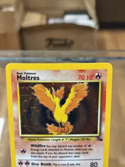 Pokemon TCG Moltres Fossil Holo Card 12/62 1999 Free Shipping! - Image 2