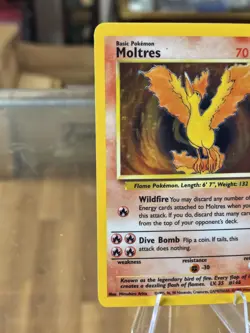 Pokemon TCG Moltres Fossil Holo Card 12/62 1999 Free Shipping! - Image 5