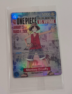 One Piece Monkey D. Luffy US Voyage College Basketball Promo Card (Unopened New) - Image 1