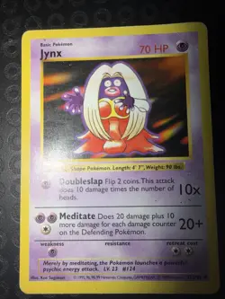 Pokemon TCG Jynx Base Set 31/102 Regular Shadowless Uncommon Card - Image 1