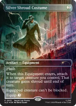 Silver Shroud Costume - FOIL - Secret Lair Promo 0915 MTG Fallout - PRESALE - Image 1