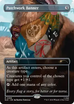Patchwork Banner (2466) - NON-FOIL - Secret Lair x Fallout - Greet Dog - PRESALE - Image 1