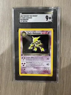 Pokemon - Dark Alakazam 1/82 - Holo - 1st Edition - Team Rocket - SGC Grade 9 - Image 1