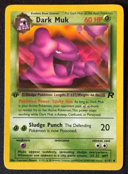 1st Edition Dark Muk - Team Rocket - #41/82 - Vintage Pokemon Card 1999 WOTC - Image 1