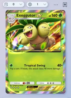 Pokemon TCG Pocket - Exeggutor Ex - Image 1