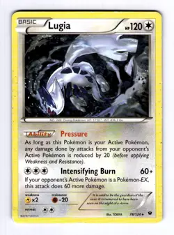 Lugia XY - Fates Collide #78 (2016) Rare HP Pokemon - Image 1