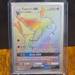 Pokemon Espeon GX Sun & Moon 152/149 Secret Rare Full Art 200 HP Holo - Image 1