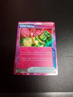 Unfair Stamp 165/167 ACE SPEC Rare Holo Pokemon Twilight Masquerade NM - Image 1