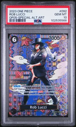 2023 ONE PIECE OP05-AWAKENING OF THE NEW ERA #092 ROB LUCCI PSA 10 - Image 1