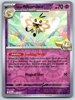 Lillie's Ribombee - Reverse Holo - Journey Together JTG 067/159 Pokemon Card NM - Image 1
