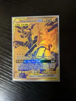 Pokemon Pikachu & Zekrom GX SM248 TAG TEAM Promo Holo Card - Image 1