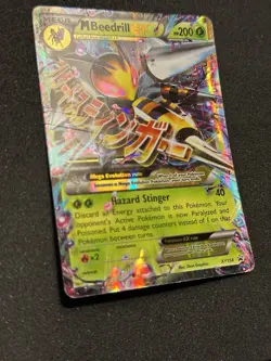 Pokemon Mega Beedrill EX Full Art Ultra Rare Holo XY XY158 English Card HP/DMG - Image 4