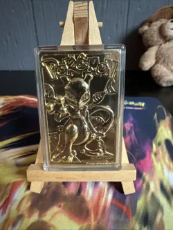 1999 Pokemon 23K Gold Plated Mewtwo Trading Card Burger King Limited Edition - Image 1