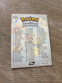 Pokemon Topps TV Animation Black Label Foil Checklist Card MP - Image 2