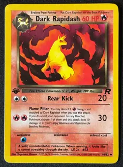 1st Edition Dark Rapidash Team Rocket - #44/82 - Vintage Pokemon Card 1999 WOTC - Image 1