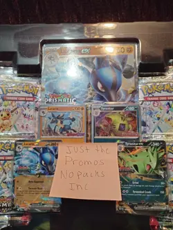 Prismatic Evolutions lucario ex And Tyranitar Stamped Promo cards only all 5 - Image 1
