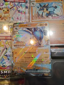Prismatic Evolutions lucario ex And Tyranitar Stamped Promo cards only all 5 - Image 3