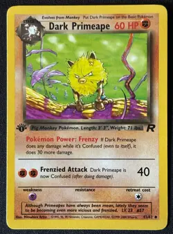 1st Edition Dark Primeape Team Rocket - #43/82 - Vintage Pokemon Card 1999 WOTC - Image 1