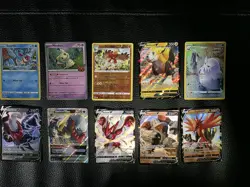 Pokemon Card Lot 10 Official TCG Cards Ultra Rare Included V+ HOLOS! - Image 1