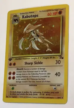 Kabutops 1st Edition - 9/62 Fossil Set Holo Rare 1999 Pokemon Card - Image 1