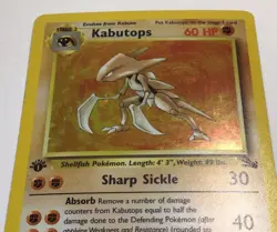 Kabutops 1st Edition - 9/62 Fossil Set Holo Rare 1999 Pokemon Card - Image 3
