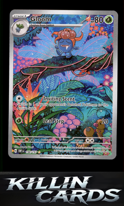 Gloom - 198/197 198/197 Pokemon Illustration Rare SV03: Obsidian Flames Card NM - Image 1
