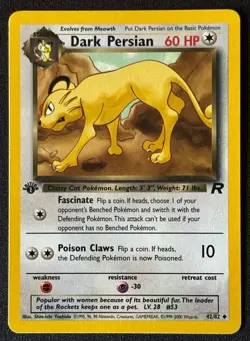 1st Edition Dark Persian - Team Rocket - #42/82 - Vintage Pokemon Card 1999 WOTC - Image 1