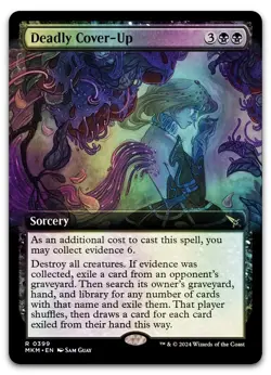 Deadly Cover-Up (Extended Art) #399 (Foil) NM Murders Karlov Manor MKM Magic MTG - Image 1