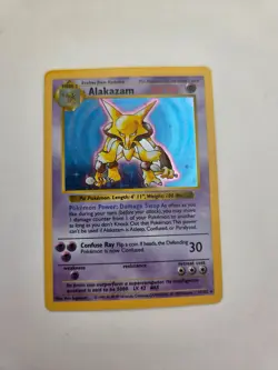 Pokemon Alakazam Holo Base Set Unlimited #1/102 Vintage 1999 - Image 1