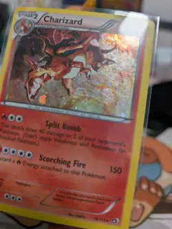 Pokemon Charizard Legendary Treasures Cosmo Holo 19/113 W/ HD Galaxy Swirl 🍥 - Image 2