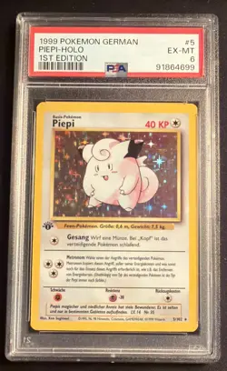 1999 POKEMON GERMAN PIEPI-HOLO 1ST EDITION #5 PSA 6 EX-MT - Image 3