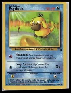 Psyduck #53/62 Fossil Moderately played Pokemon tcg - Image 1